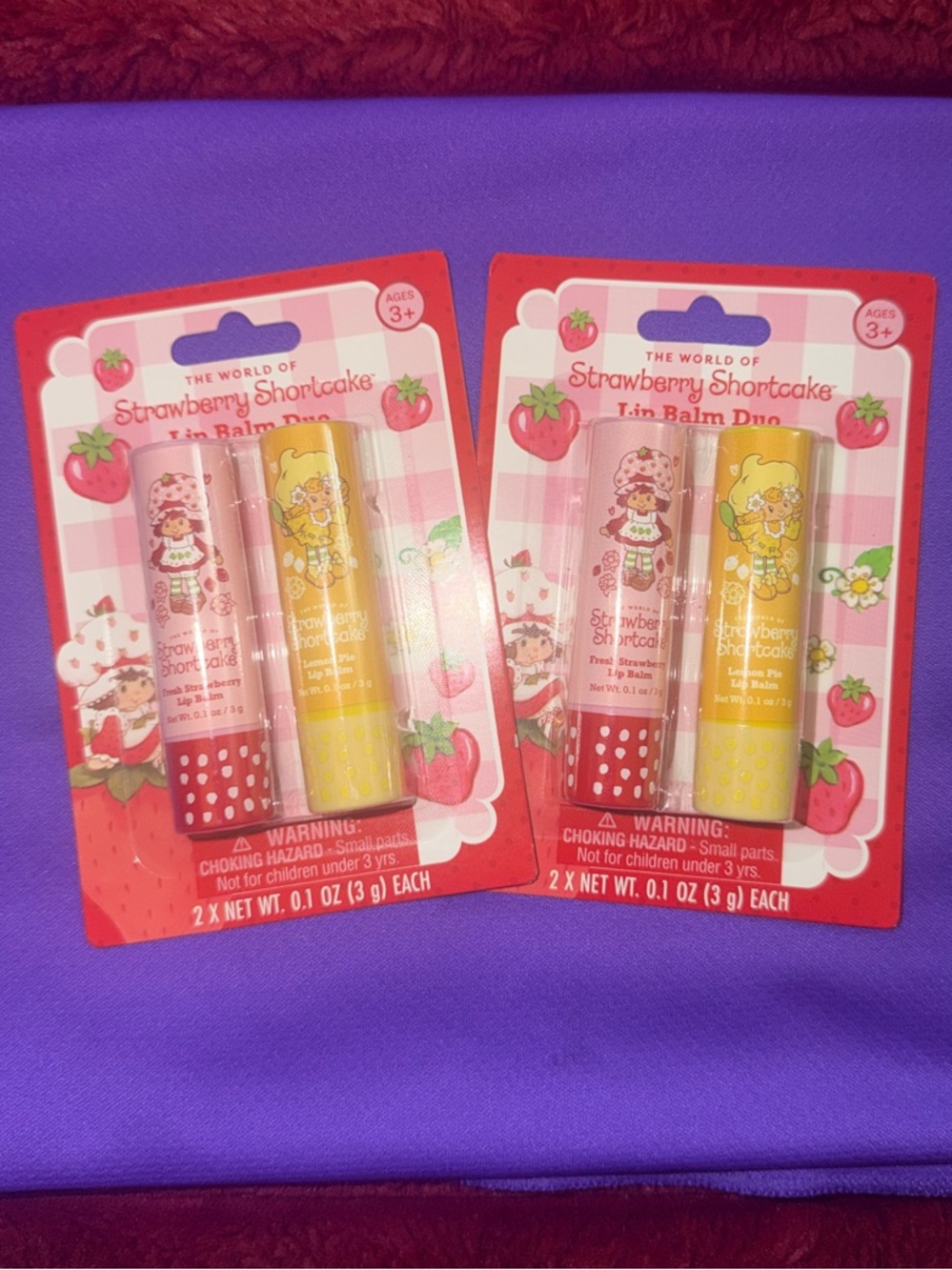 Strawberry Shortcake Kids Lip Balm Duo - Pink & Yellow